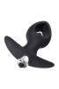 Анальная вибровтулка-расширитель TOYFA POPO Pleasure Cordis S, силикон, черная, 10 см, Ø 4 см