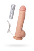 Реалистичный вибратор TOYFA RealStick Elite Vibro, TPR, телесный, 7 режимов вибрации, 24 см